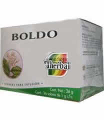 Boldo Therbal contains 36 envelopes of Boldo